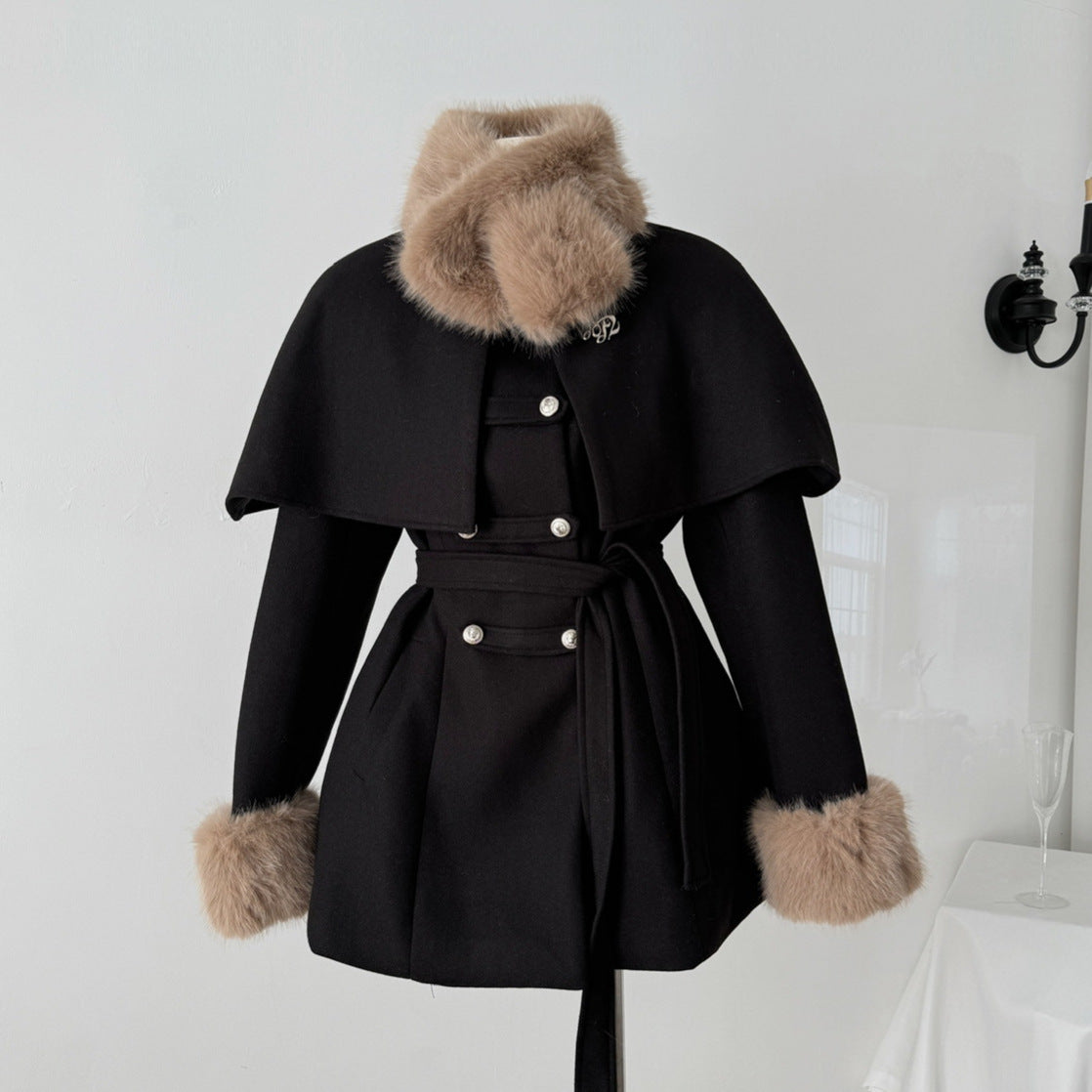 Abrigo Corto Con Cuello Desmontable Para Mujer | Ideal Para El Invierno
