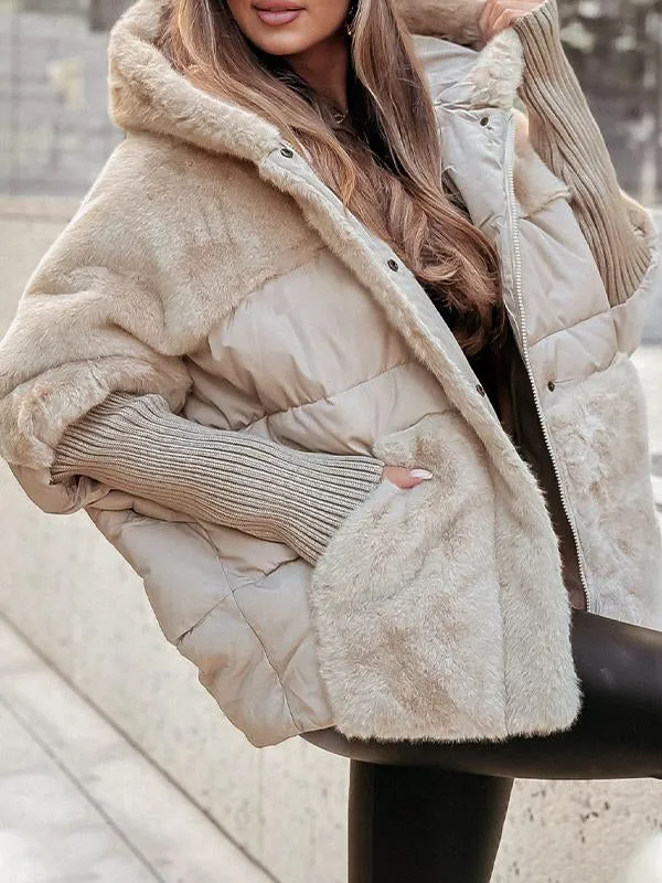 Capa Acolchada Con Cierre De Cremallera Y Botones Para Mujer | Ideal Para El Invierno