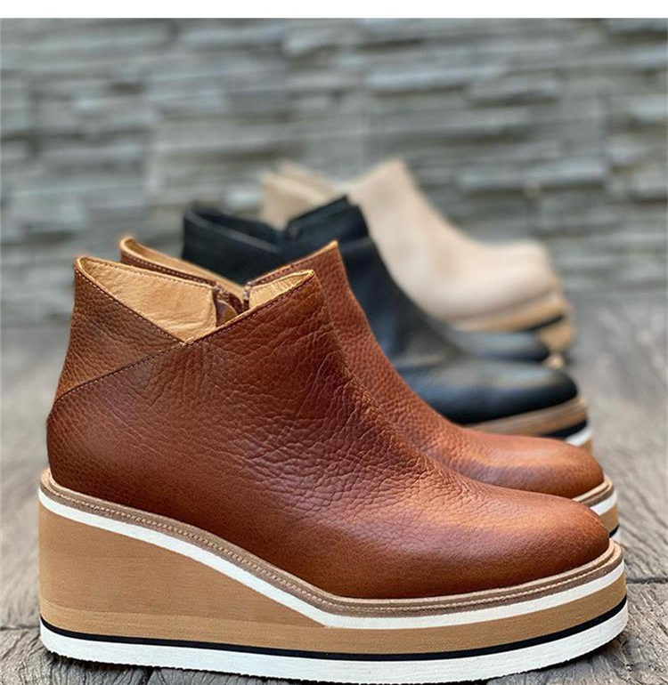 Botines Con Tacón Medio y Cremallera Lateral Para Mujer | Ideal Para Uso Diario en Ciudad