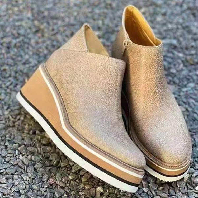 Botines Con Tacón Medio y Cremallera Lateral Para Mujer | Ideal Para Uso Diario en Ciudad