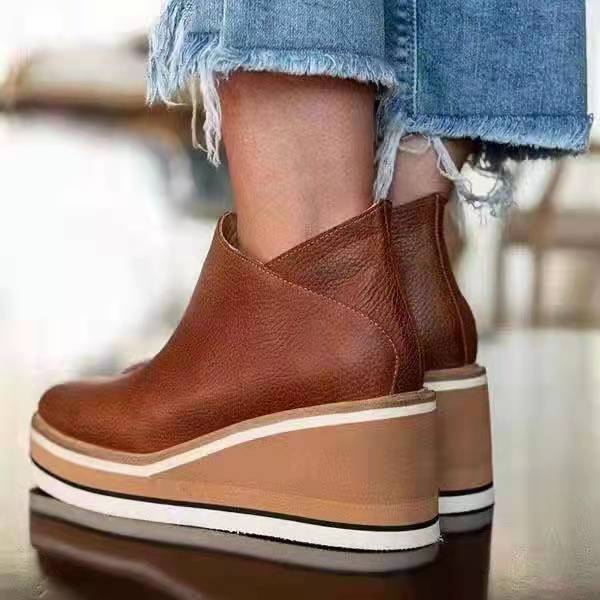 Botines Con Tacón Medio y Cremallera Lateral Para Mujer | Ideal Para Uso Diario en Ciudad