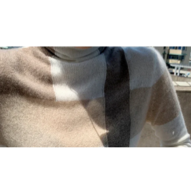Jersey De Cuello Alto Con Motivo De Cuadros Para Mujer | Ideal Para Otoño E Invierno