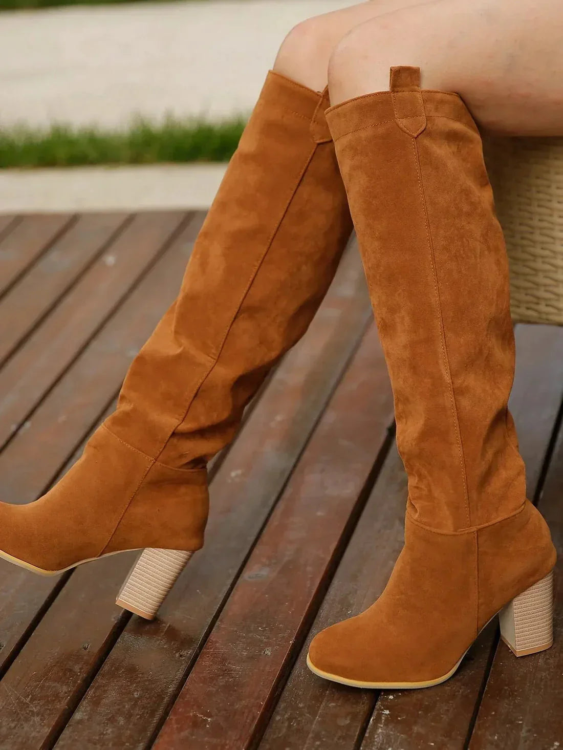 Botas Hasta La Rodilla Con Tacón Ancho Para Mujer | Ideal Para Salidas De Día Y De Noche