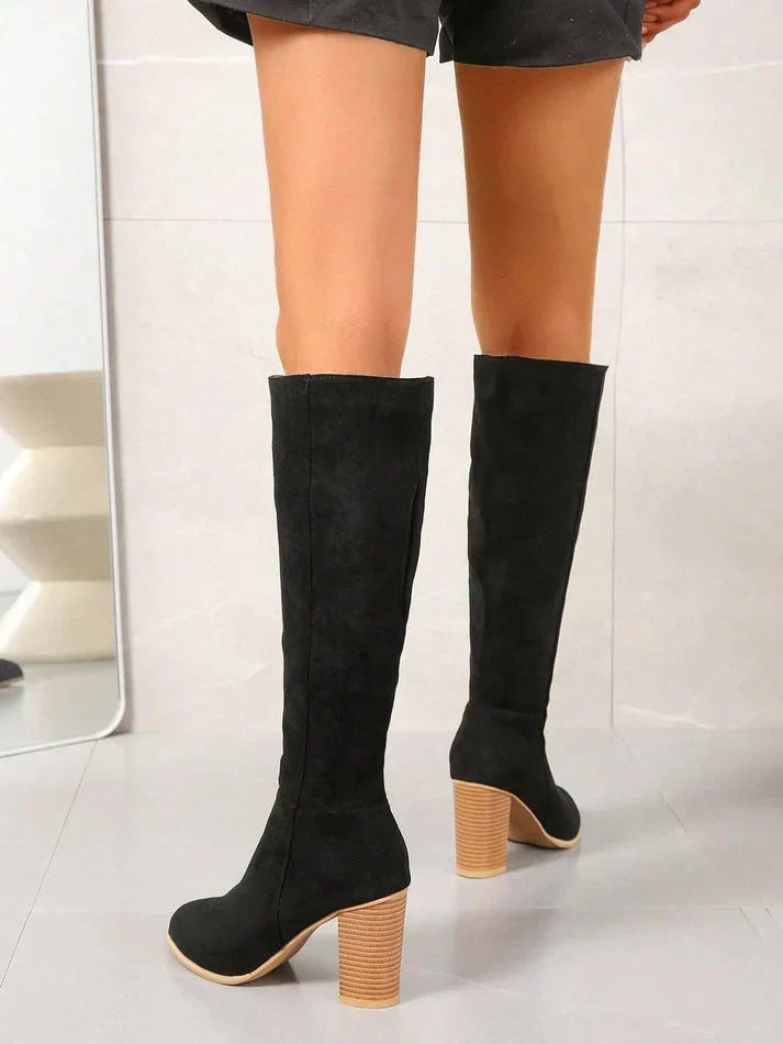 Botas Hasta La Rodilla Con Tacón Ancho Para Mujer | Ideal Para Salidas De Día Y De Noche