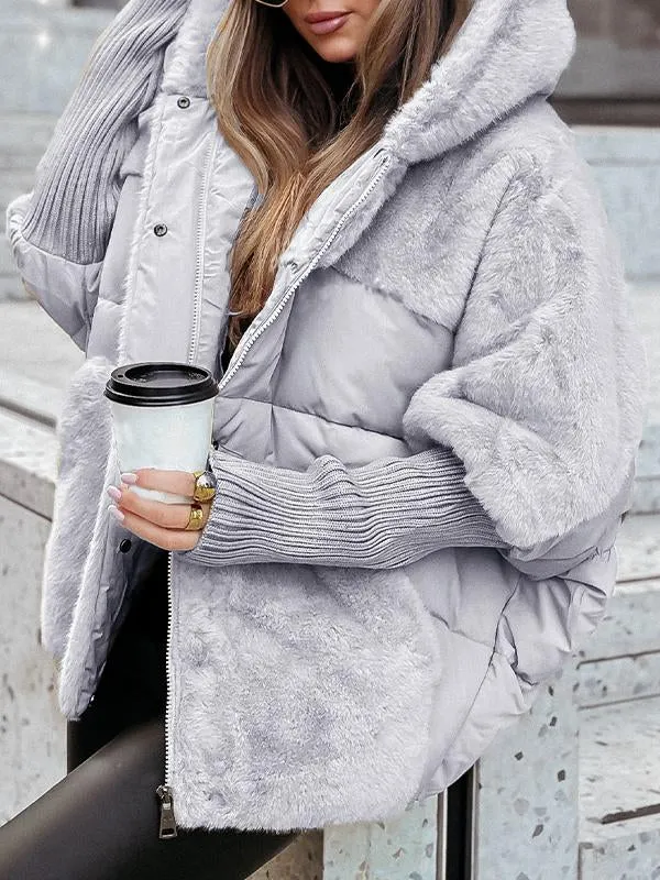 Capa Acolchada Con Cierre De Cremallera Y Botones Para Mujer | Ideal Para El Invierno