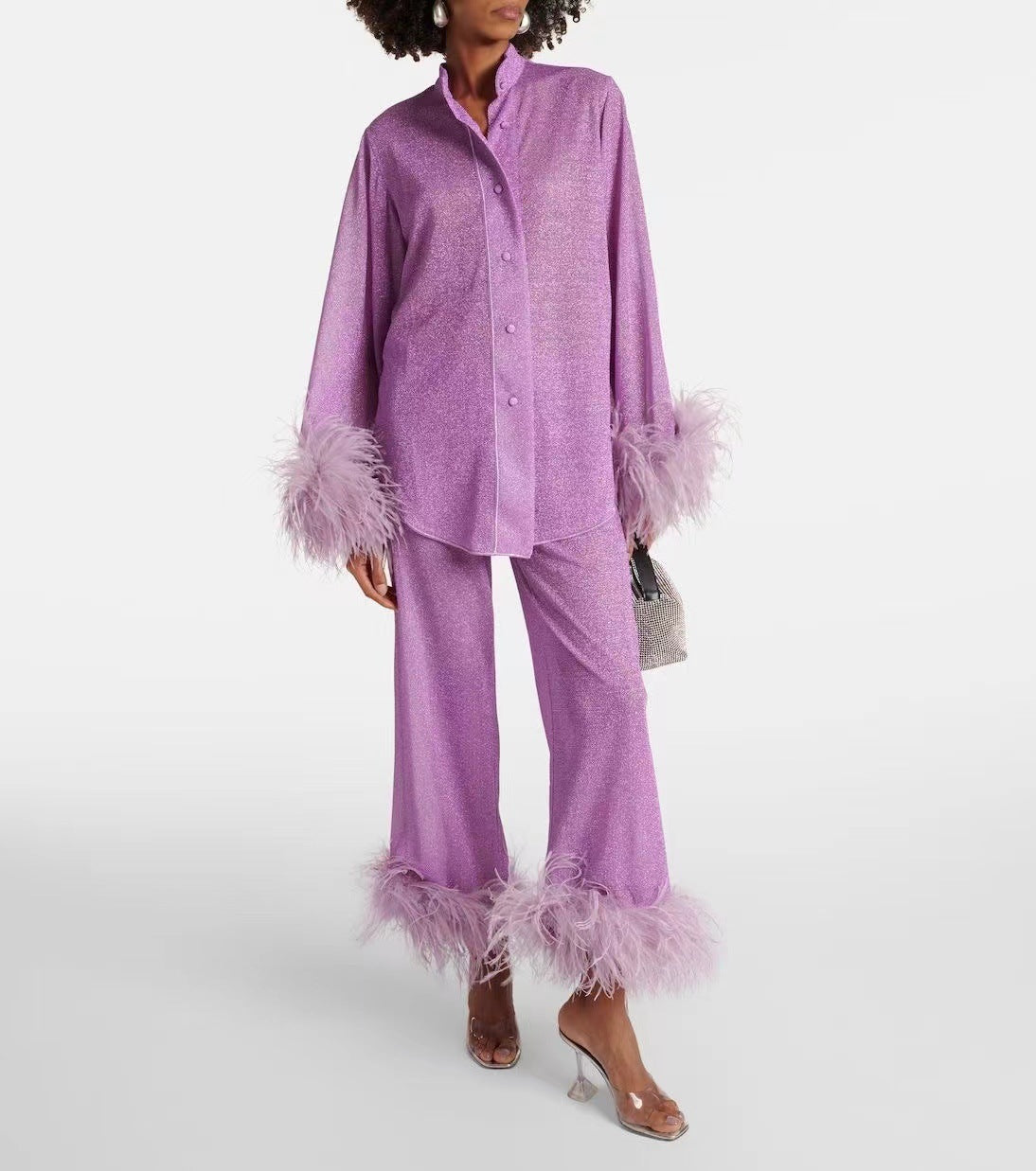 Conjunto de Dos Piezas con Detalle Decorativo para Mujer | Ideal para Uso en el Hogar