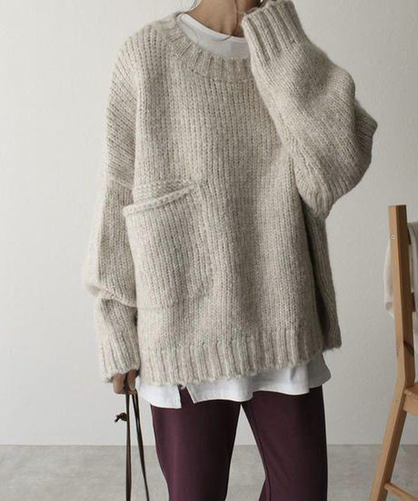 Jersey Oversize con Bolsillo Frontal Contrastado Para Mujer | Ideal Para Uso Diario