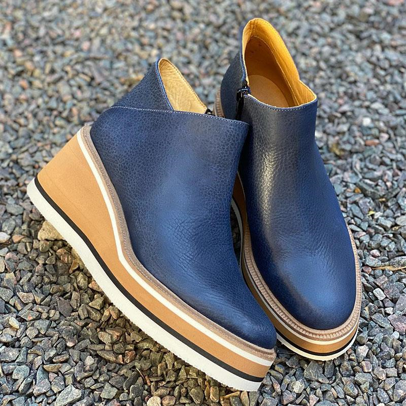 Botines Con Tacón Medio y Cremallera Lateral Para Mujer | Ideal Para Uso Diario en Ciudad