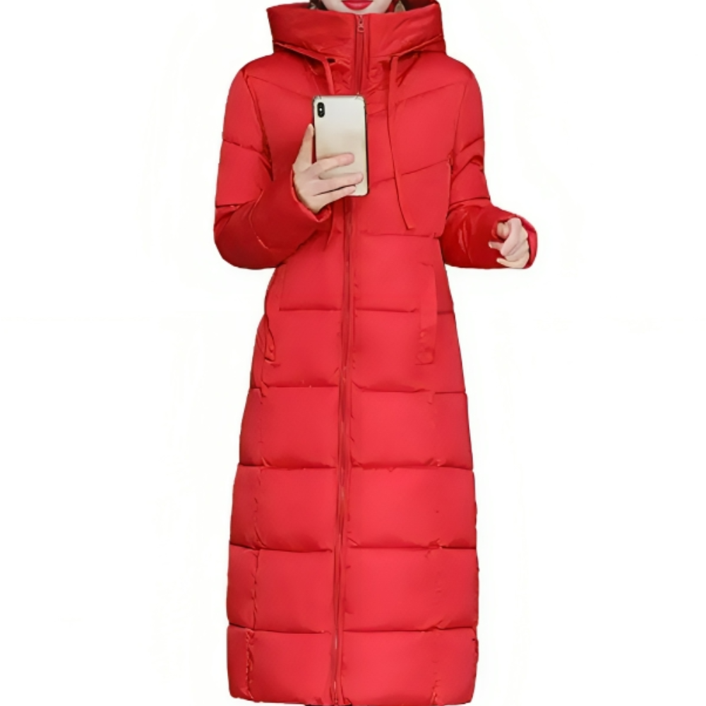 Abrigo Largo Acolchado con Capucha para Mujer | Ideal para Otoño e Invierno