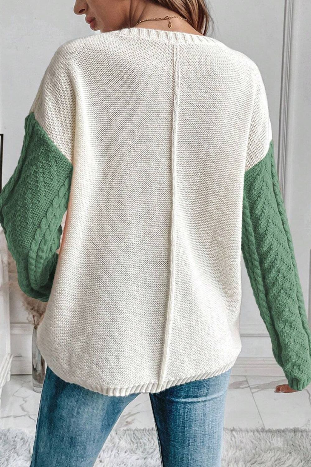 Jersey con Motivo Color Block y Manga Larga Para Mujer | Ideal Para Uso Diario