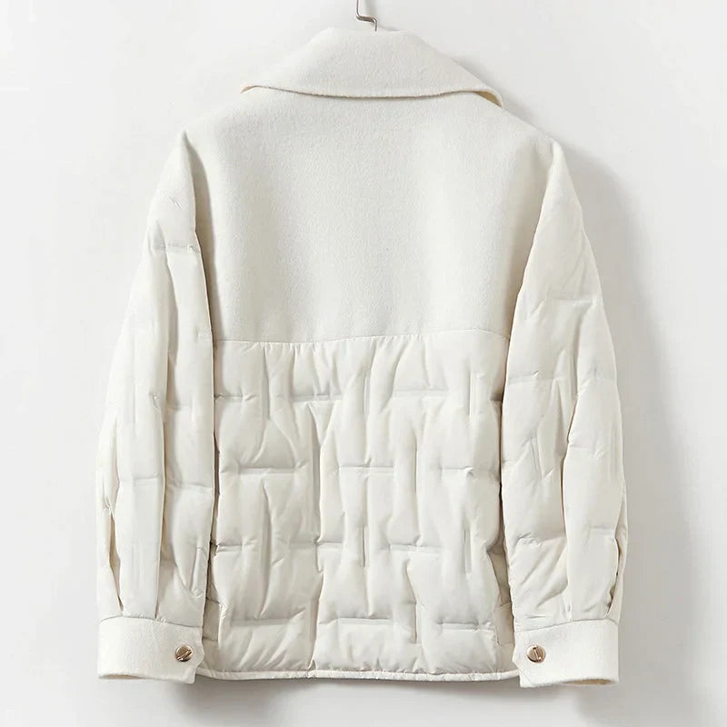 Chaqueta Acolchada Con Cierre Frontal y Bolsillos Laterales Para Mujer | Ideal Para Uso Diario