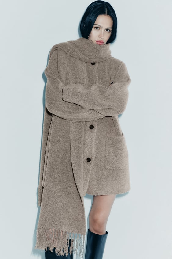 Chaqueta Corta Con Bufanda a Conjunto Para Mujer | Ideal Para Uso Diario