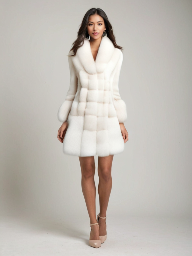 Abrigo Largo De Invierno Con Cuello Contrastado Para Mujer | Ideal Para La Temporada Fría