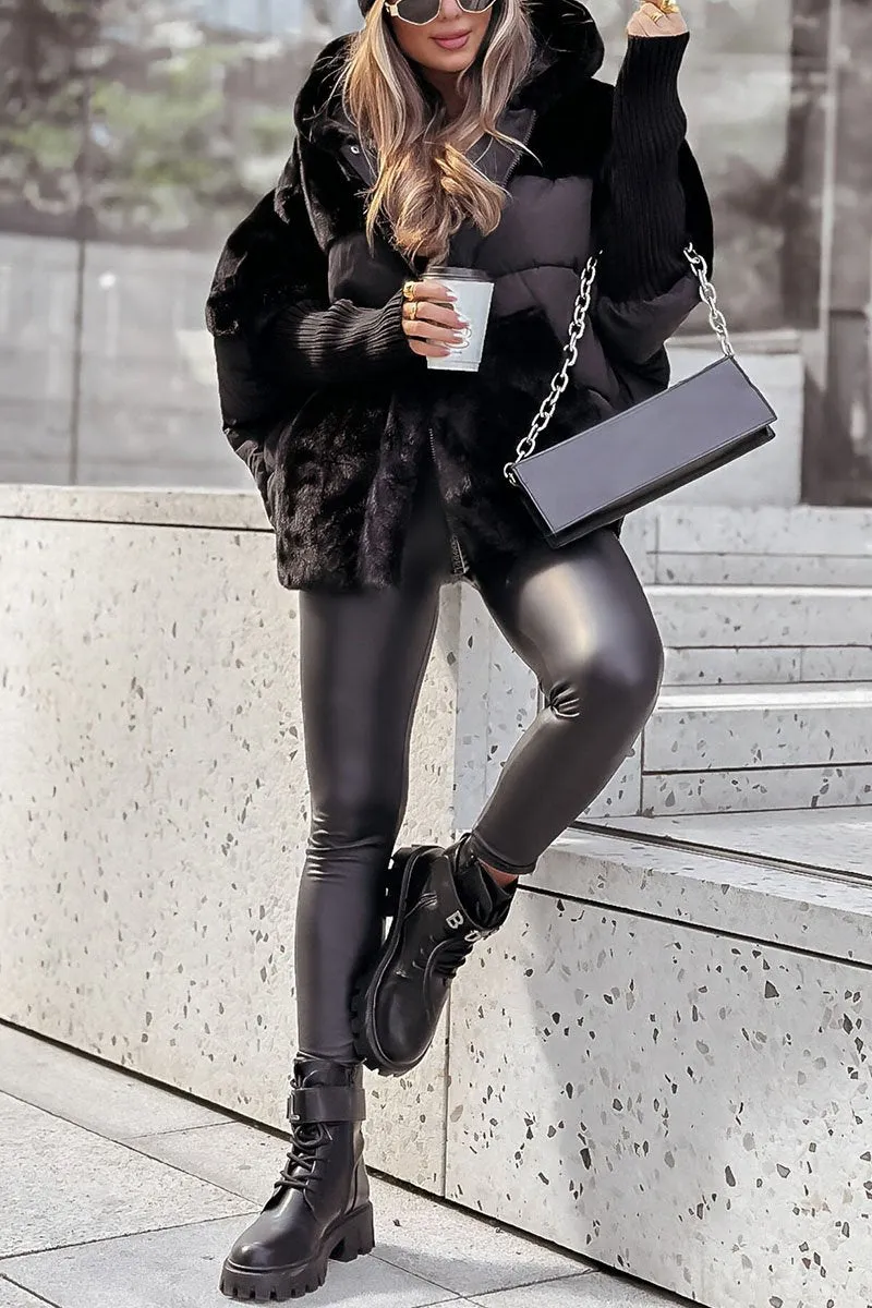 Capa Acolchada Con Cierre De Cremallera Y Botones Para Mujer | Ideal Para El Invierno