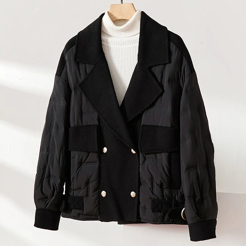 Chaqueta Acolchada Con Cierre Frontal y Bolsillos Laterales Para Mujer | Ideal Para Uso Diario