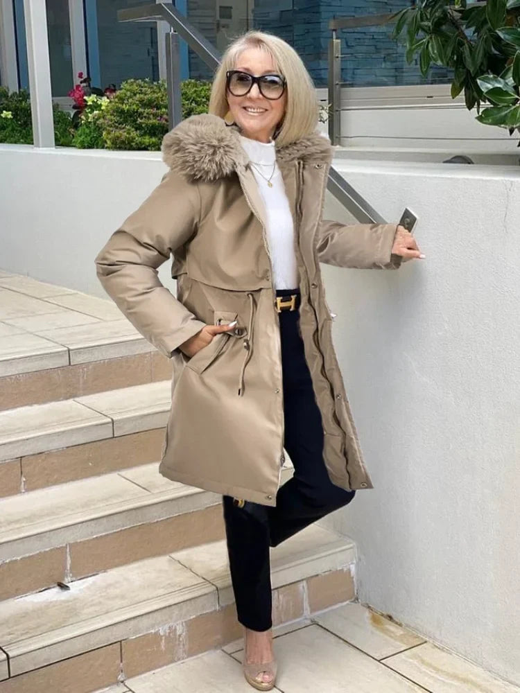 Manteco Largo con Cinturón para Mujer | Ideal para Uso Diario en Invierno