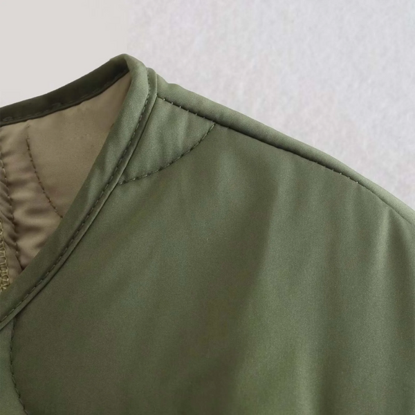 Chaqueta Colchada con Diseño de Cuadros para Mujer | Ideal para Otoño e Invierno