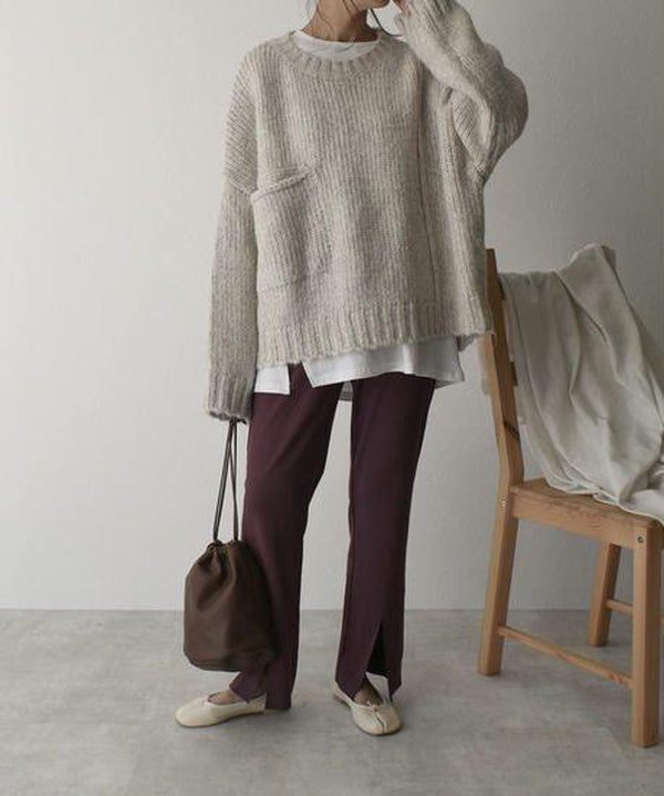 Jersey Oversize con Bolsillo Frontal Contrastado Para Mujer | Ideal Para Uso Diario