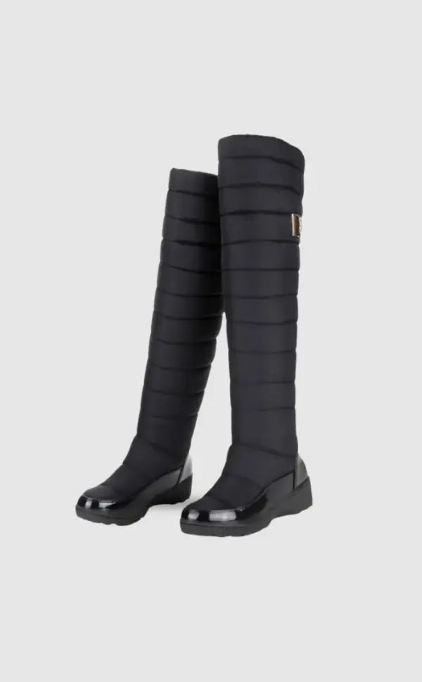 Botas Altas por Encima de la Rodilla con Diseño Acolchado para Mujer | Ideal para la Temporada de Invierno