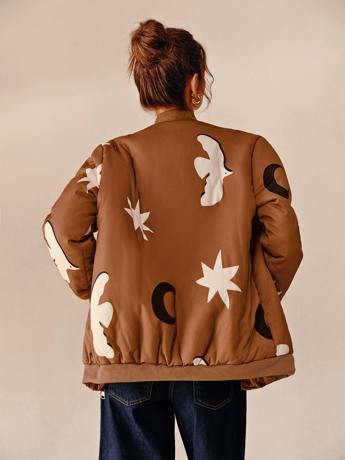 Cazadora Bomber Oversize con Estampado para Mujer | Ideal para Uso Urbano