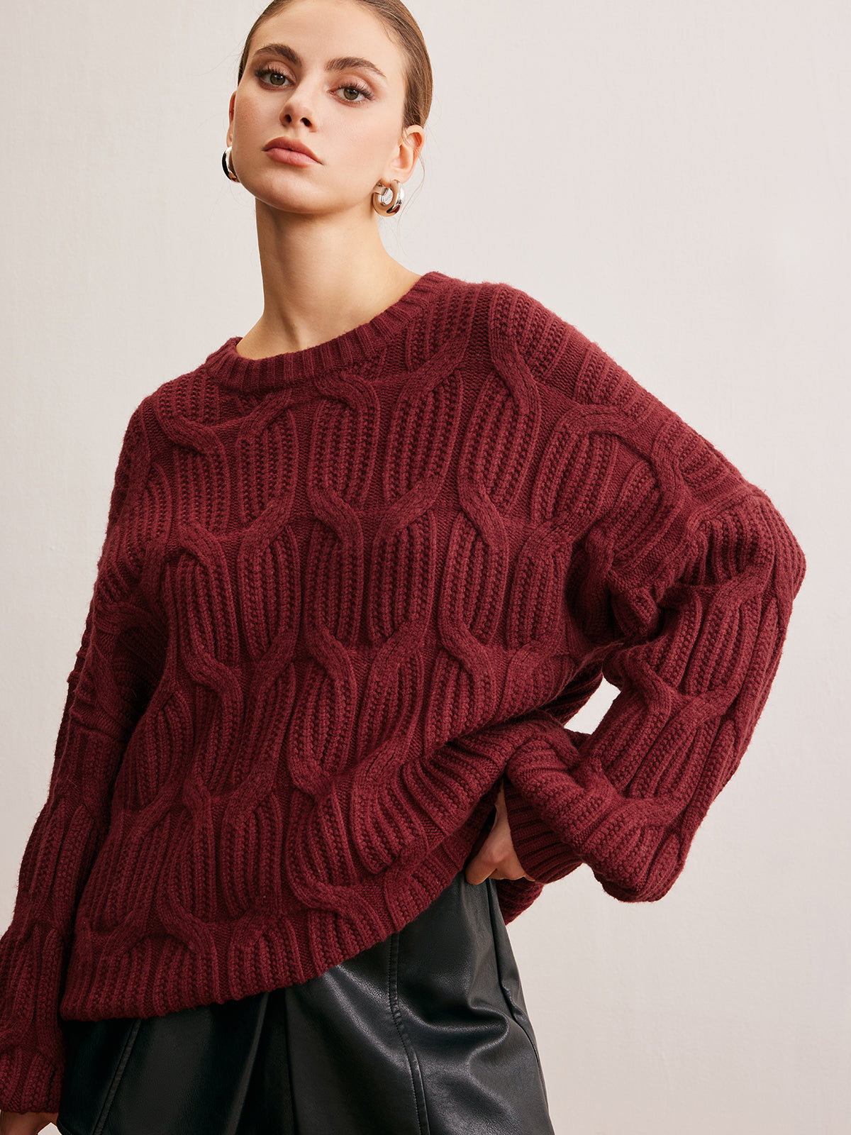 Conjunto De Jersey Oversize Y Falda Estructurada Para Mujer | Ideal Para Otoño E Invierno