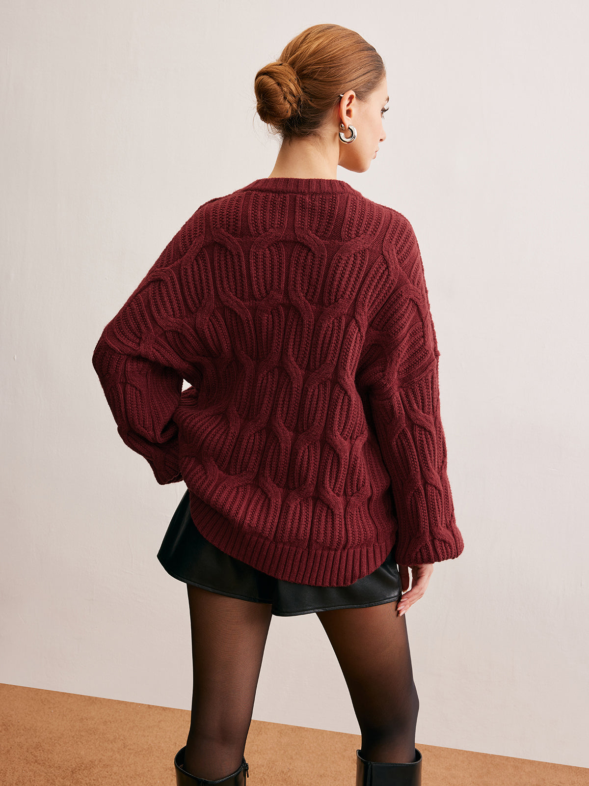 Conjunto De Jersey Oversize Y Falda Estructurada Para Mujer | Ideal Para Otoño E Invierno
