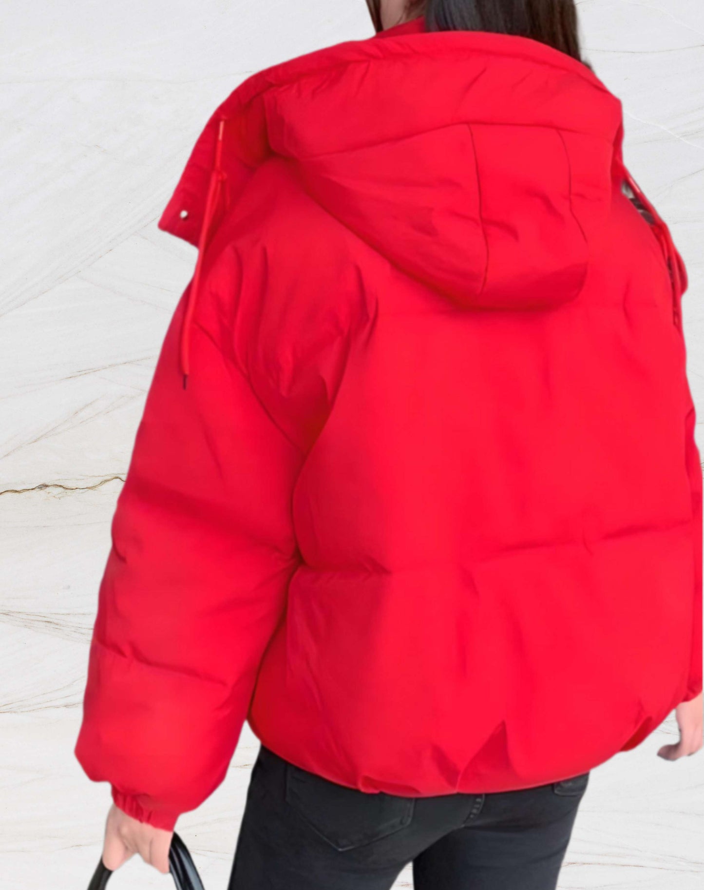 Chaqueta Acolchada Con Capucha Y Cuello Alto Para Mujer | Ideal Para Uso Diario En Invierno