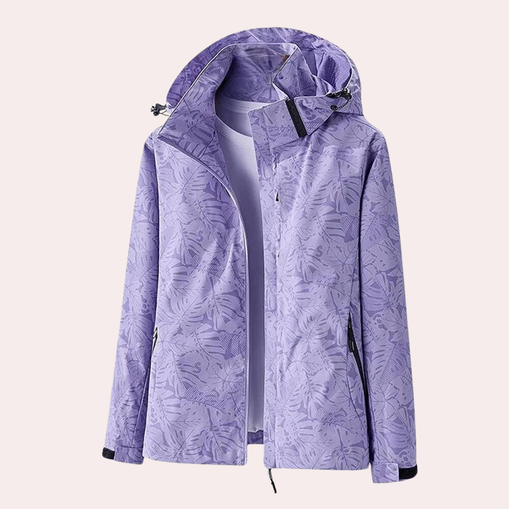 Chaqueta con Capucha Desmontable y Estampado Camuflaje para Mujer | Ideal para Uso Diario en Exteriores
