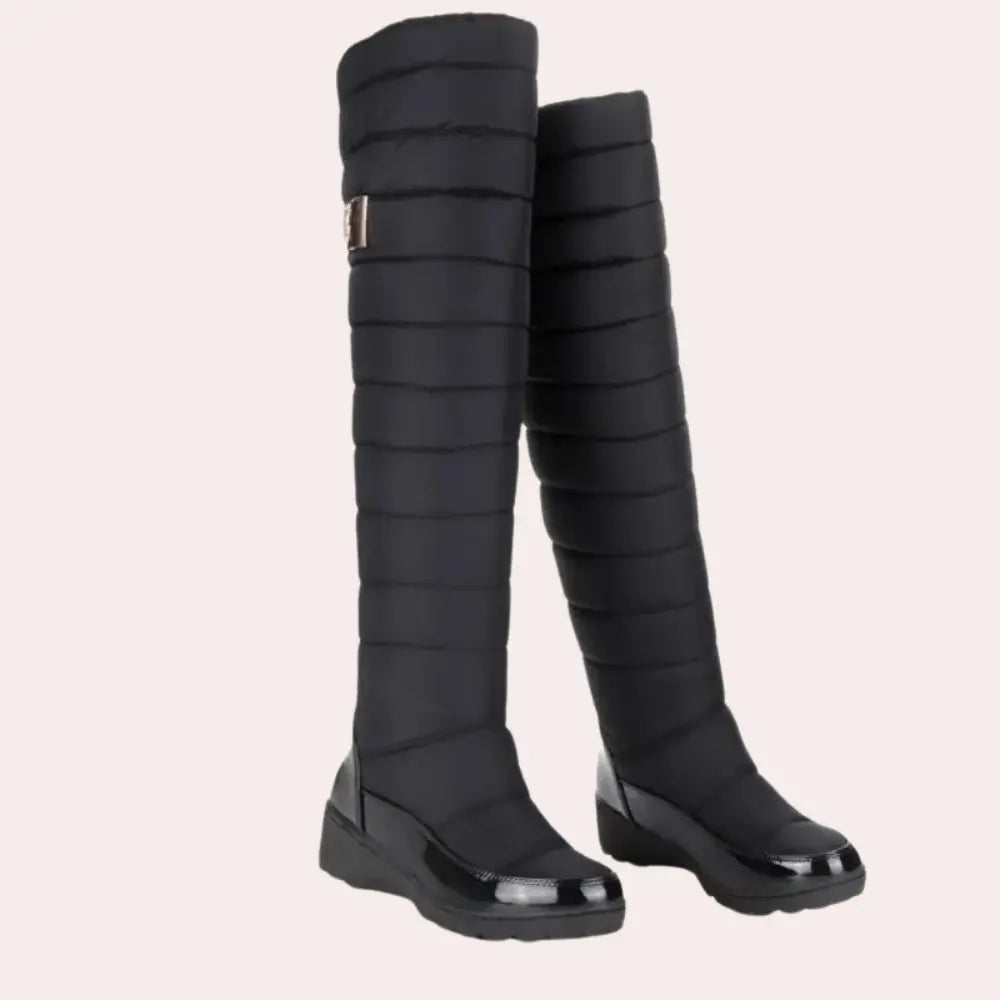 Botas Altas por Encima de la Rodilla con Diseño Acolchado para Mujer | Ideal para la Temporada de Invierno