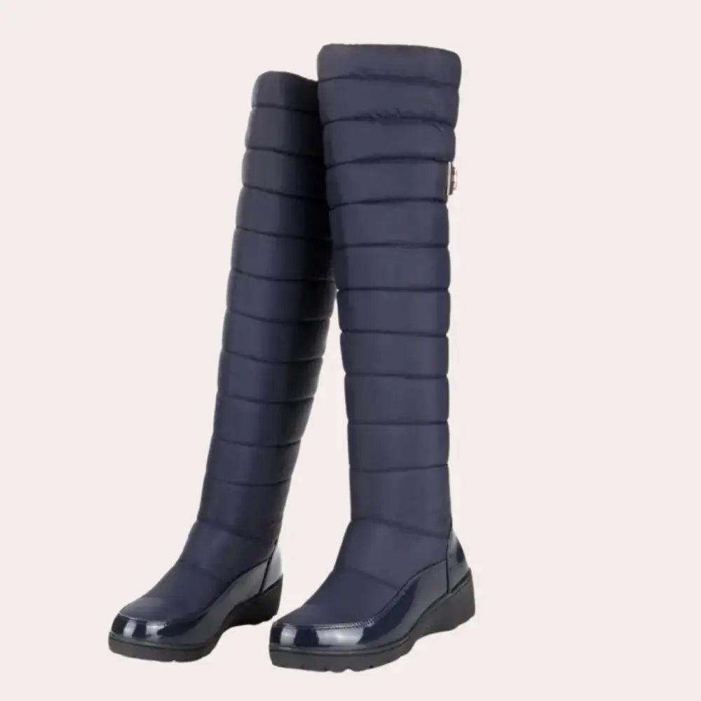 Botas Altas por Encima de la Rodilla con Diseño Acolchado para Mujer | Ideal para la Temporada de Invierno