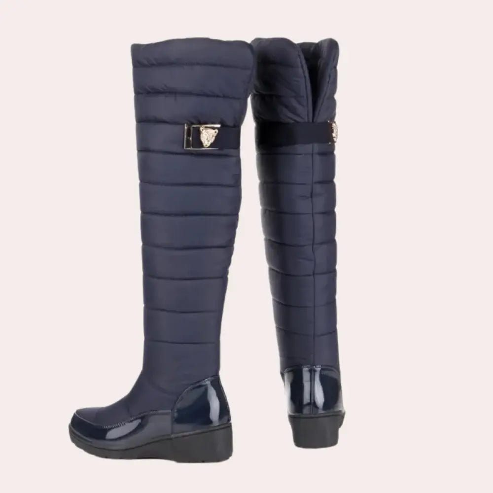 Botas Altas por Encima de la Rodilla con Diseño Acolchado para Mujer | Ideal para la Temporada de Invierno