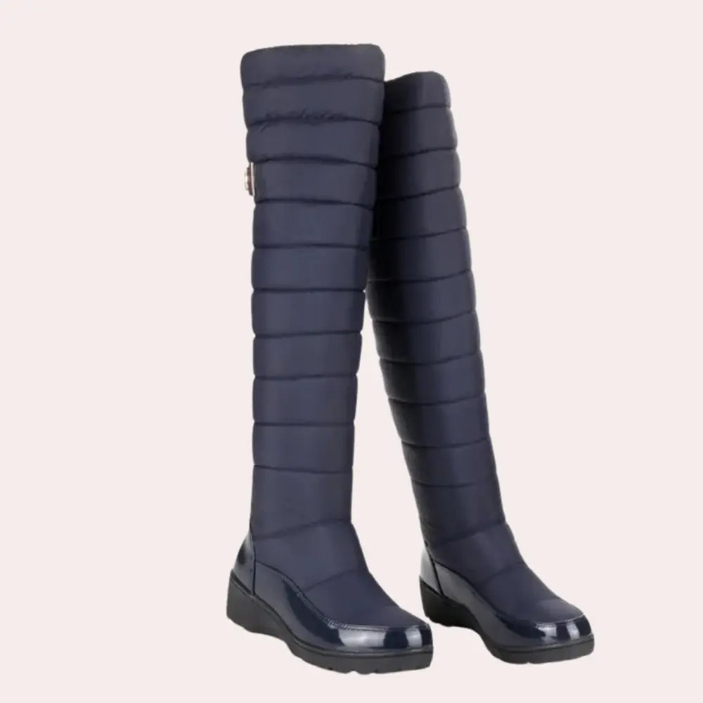 Botas Altas por Encima de la Rodilla con Diseño Acolchado para Mujer | Ideal para la Temporada de Invierno