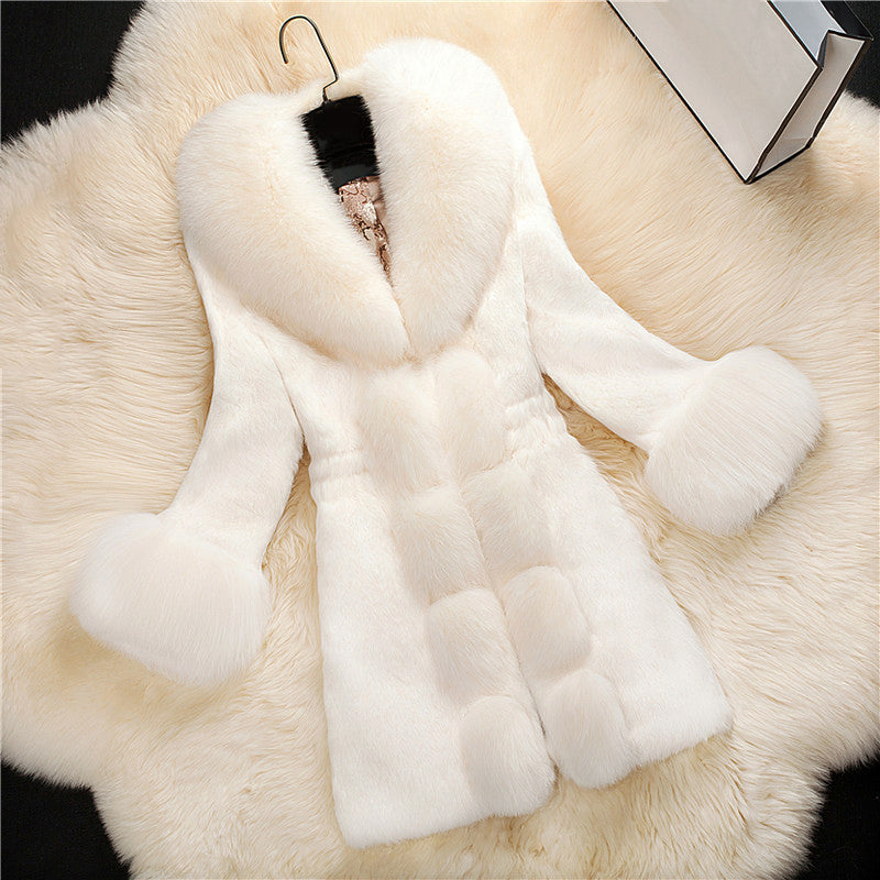 Abrigo Largo De Invierno Con Cuello Contrastado Para Mujer | Ideal Para La Temporada Fría