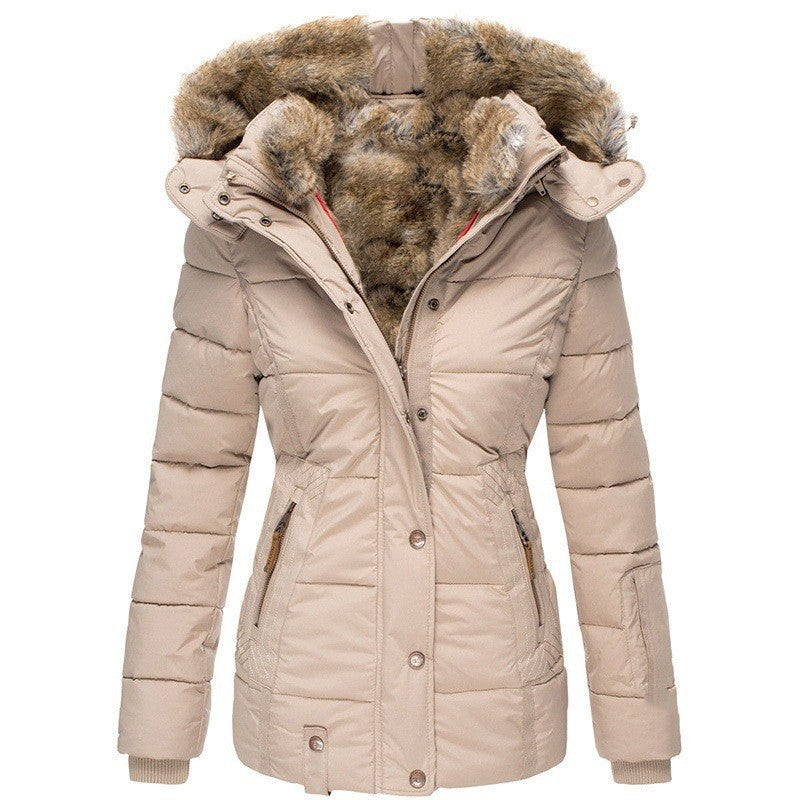 Abrigo Puffer Acolchado con Capucha para Mujer | Ideal para Invierno y Uso Diario