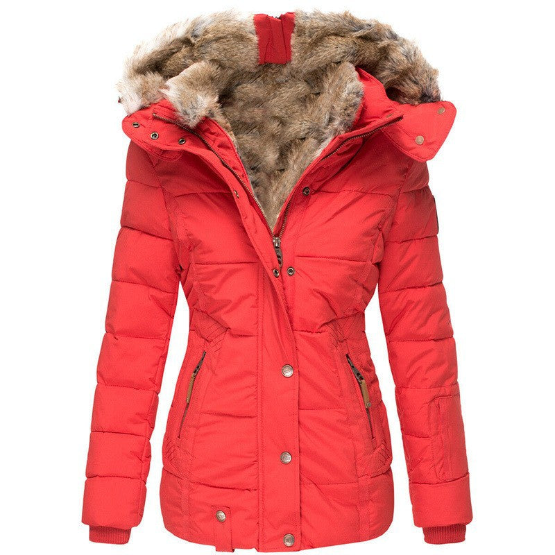Abrigo Puffer Acolchado con Capucha para Mujer | Ideal para Invierno y Uso Diario