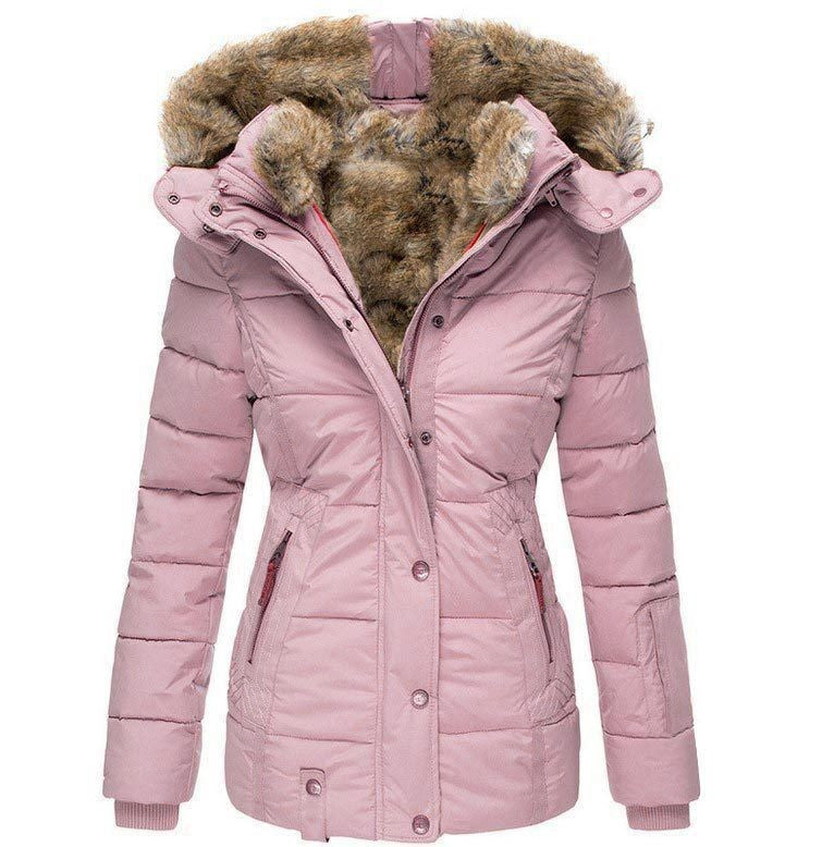 Abrigo Puffer Acolchado con Capucha para Mujer | Ideal para Invierno y Uso Diario