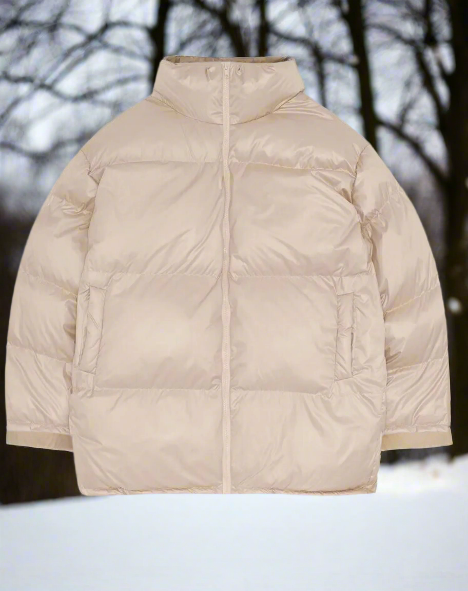 Doudoune Acolchada con Cuello Alto De Corte Amplio Para Mujer | Ideal Para El Invierno