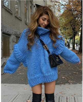 Jersey Oversize con Motivo Tejido en Relieve Para Mujer | Ideal Para Uso Diario