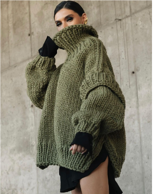 Jersey Oversize con Motivo Tejido en Relieve Para Mujer | Ideal Para Uso Diario