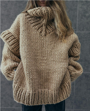 Jersey Oversize con Motivo Tejido en Relieve Para Mujer | Ideal Para Uso Diario
