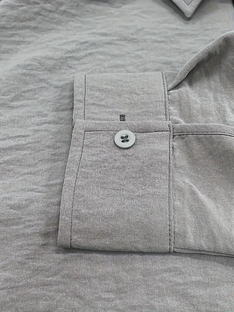 Camisa de Manga Larga con Cierre Abotonado para Hombre | Ideal para Uso Diario y Entornos Profesionales