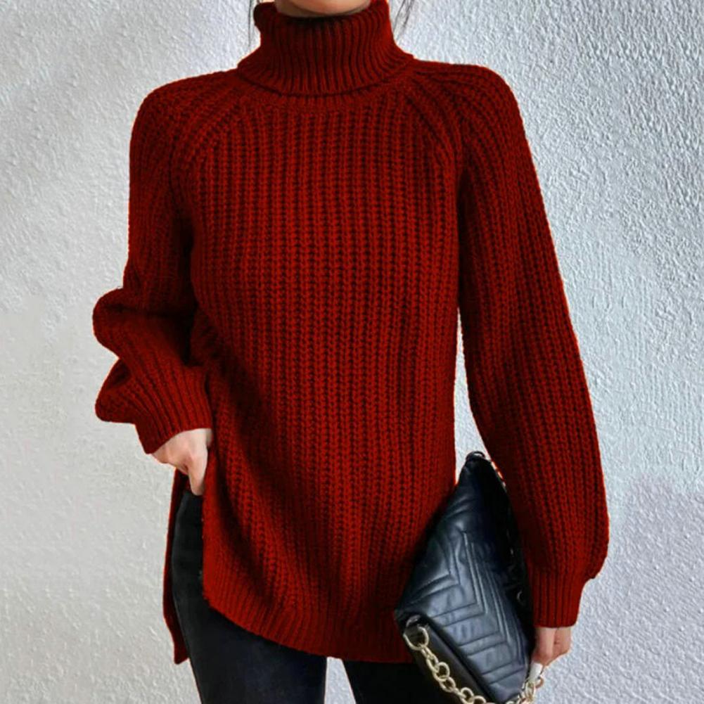 Jersey De Cuello Alto Para Mujer Con Corte Amplio | Ideal Para Uso Diario En Temporada Fresca