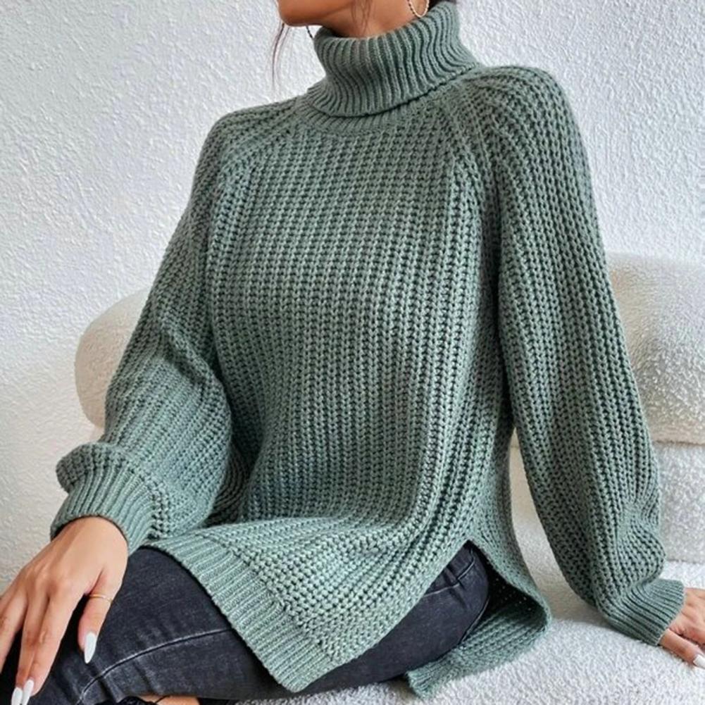 Jersey De Cuello Alto Para Mujer Con Corte Amplio | Ideal Para Uso Diario En Temporada Fresca