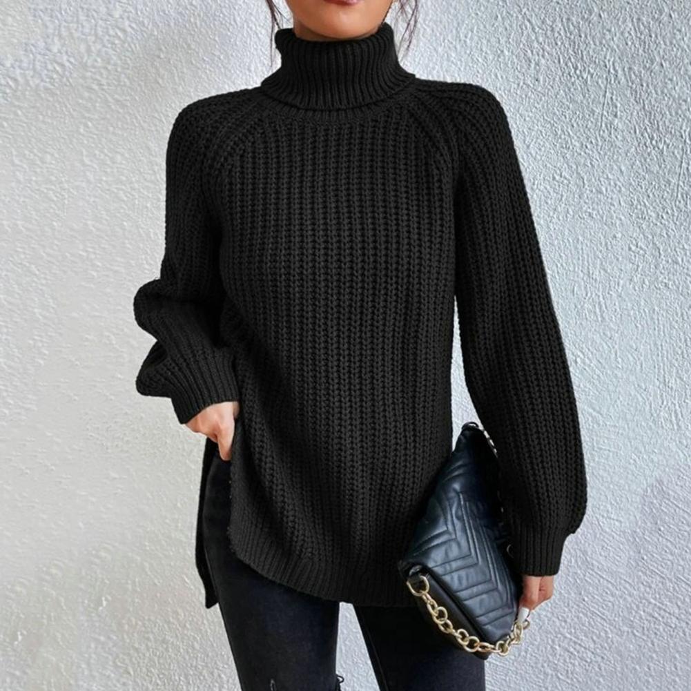 Jersey De Cuello Alto Para Mujer Con Corte Amplio | Ideal Para Uso Diario En Temporada Fresca