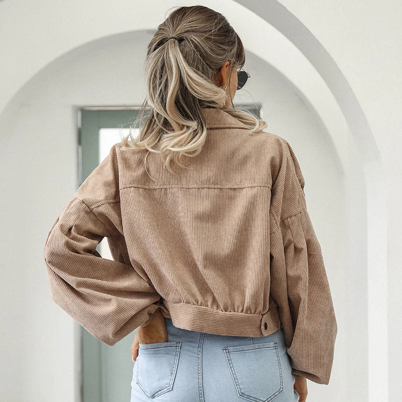 Chaqueta Corta Con Cierre De Botones Para Mujer | Ideal Para Uso Diario