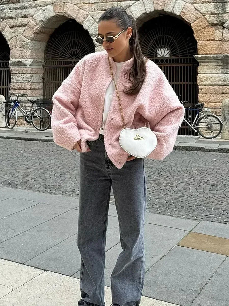 Chaqueta Corta con Corte Amplio para Mujer | Ideal para Otoño e Invierno