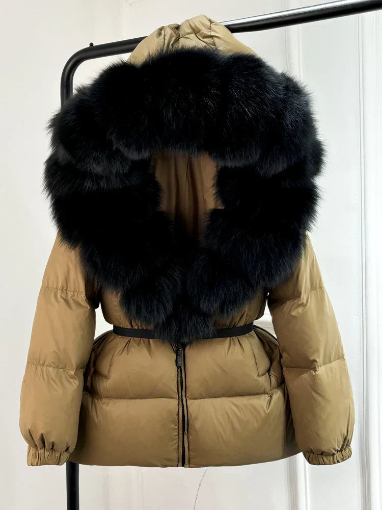 Doudoune Con Capucha Y Cuello Desmontable Para Mujer | Ideal Para Uso Diario En Invierno