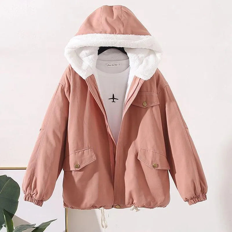 Chaqueta Con Capucha De Corte Amplio Para Mujer | Ideal Para Uso Diario