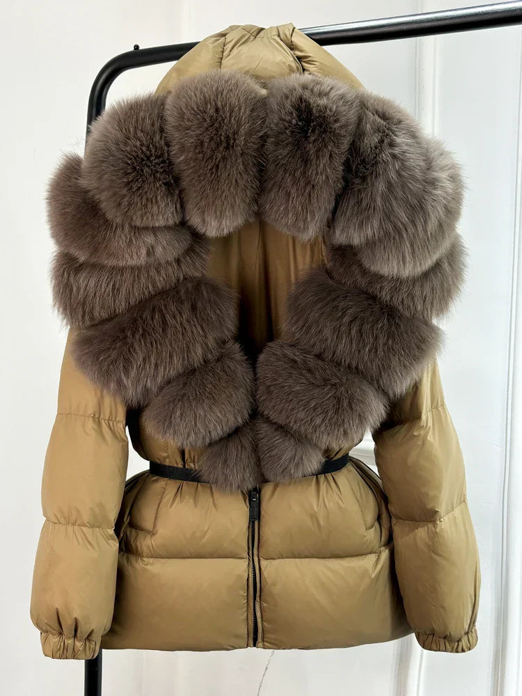 Doudoune Con Capucha Y Cuello Desmontable Para Mujer | Ideal Para Uso Diario En Invierno