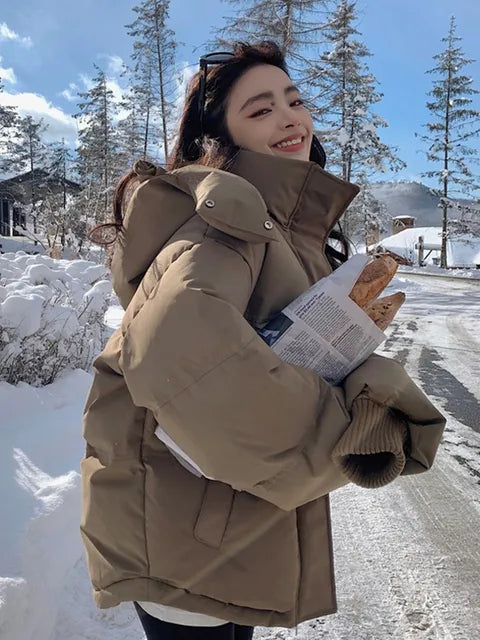 Chaqueta Acolchada con Capucha y Cierre de Cremallera para Mujer | Ideal para Invierno